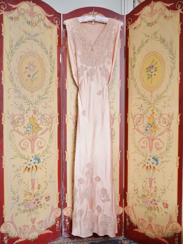 Antique 1930s dress pure silk - 1930s,