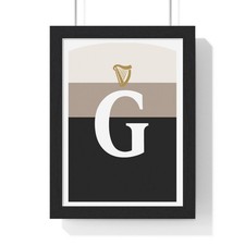 Guinness Split the G Pint Poster Print Beer Wall Art Kitchen Bar Decor Ireland