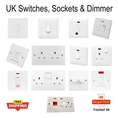 Switch socket 10a 13a 20a - switch, dp