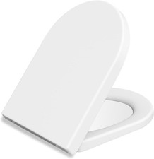 D Shaped Toilet Seat White
