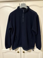 Paul & Shark Mens Tecnopile 1/4 Zip Overhead Fleece Jacket Navy Size Large