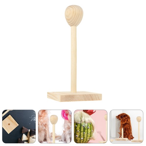 Portable wig stands wooden hat - portable,