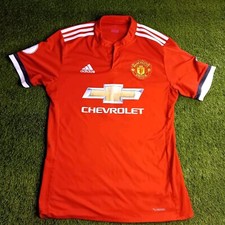 MANCHESTER UNITED ADIDAS CHEVROLET JERSEY MENS SIZE SMALL -RARE RETRO 2017 POGBA