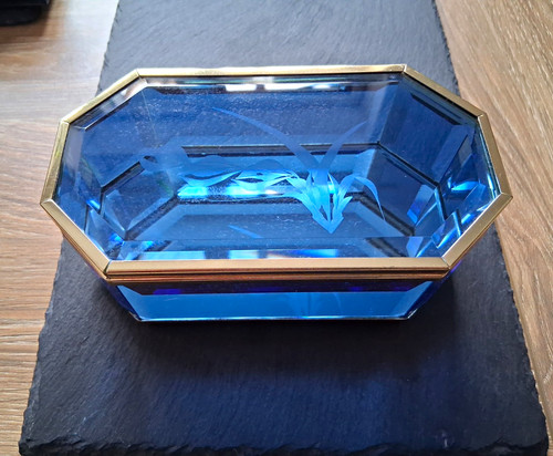 Blue glass octagon - octagon, jewellery