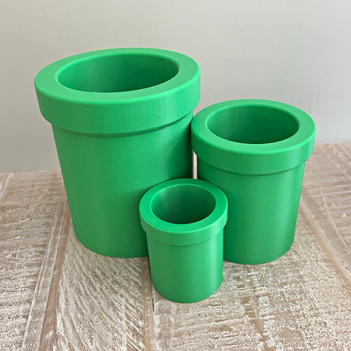 Mario pipe style green - pipe, plastic