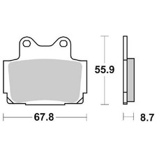 PAIR OF BRAKE PADS 570HF 570