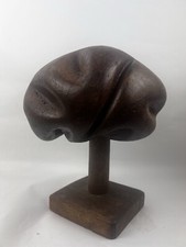 Vintage Crown Hat Milliner Shape Millinery Hatter Block Form Stand Wooden Beret