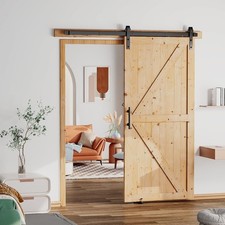 Sliding Barn Door Kit with Door Included 36" x 84" Hardware Simple Assembly