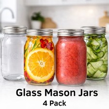 4/12 Glass Mason Jars &