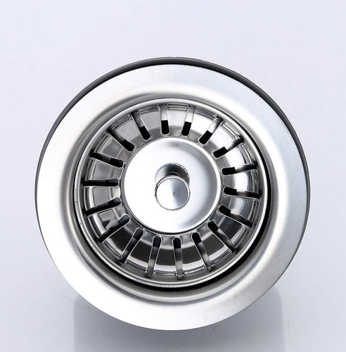 Chrome kitchen sink basket - sink,