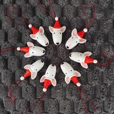 Bodacious Bullies Handsculpted English Bull Terriers Christmas Tree Decorations