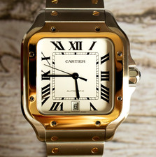 Cartier Santos de Cartier Large Steel & Gold Watch W2SA0009