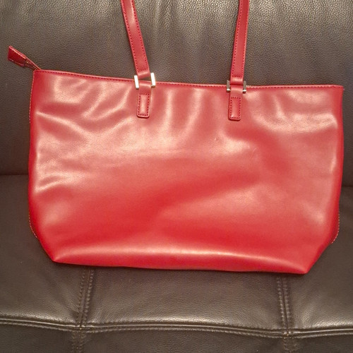 Replay red faux leather - faux, tote