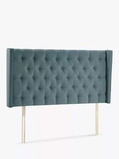 John Lewis Harlow Strutted Upholstered Headboard, Super King Size, Deep Velvet P