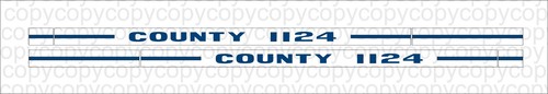 County 1124 tractor decal