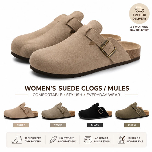 Ladies comfort clogs wooden - ladies,