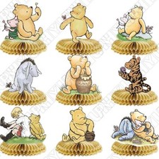 9pcs Winnie The Pooh Honeycomb Centerpieces For Baby Shower, Party Supplies