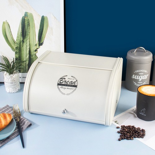 Beige large bread box - box, roll