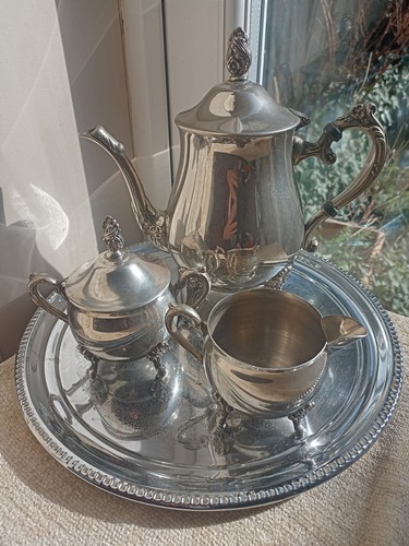 Vintage silver plate tea - silver,
