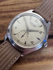 Longines vintage automatic wrist watch large size 35mm 6322-2 1950's fish back