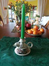 Vintage CRE Irish Porcelain Celtic Design Dragon Candleholder