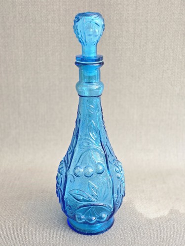 Vintage mcm empoli blue glass - empoli,