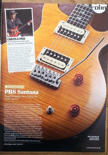 Prs santana guitars - santana, magazine