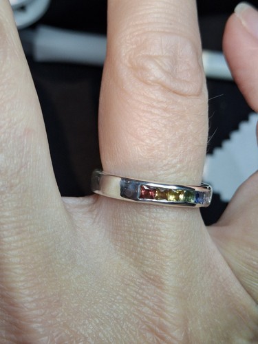Ceylon sapphire rainbow ring - ceylon,