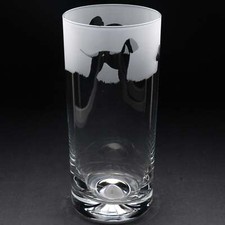 Bedlington Terrier Dog Highball Glass - Hand Etched/Engraved Gift