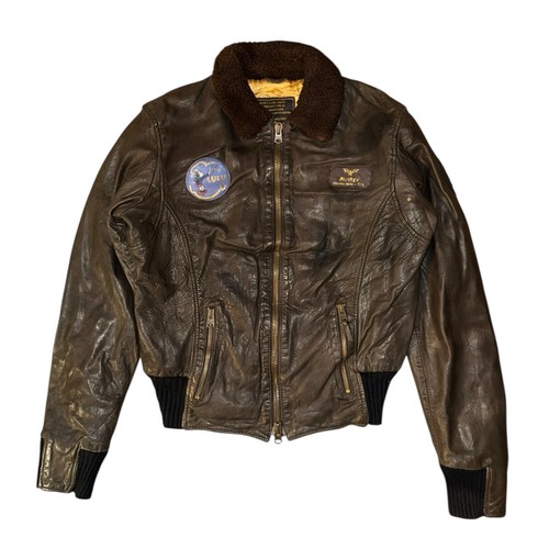 Vintage avirex leather jacket - avirex,