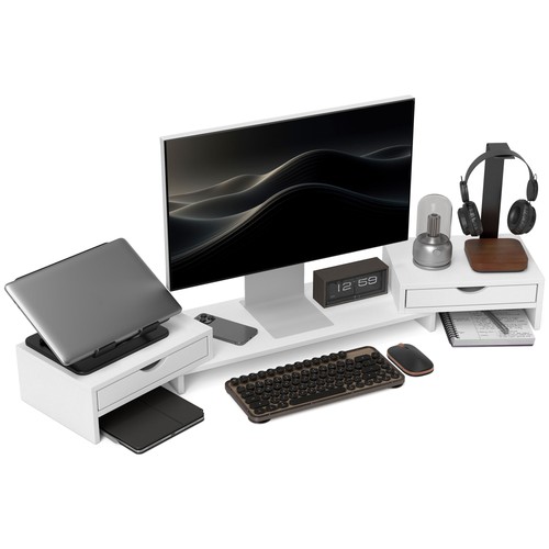 Homcom dual monitor - homcom, stand