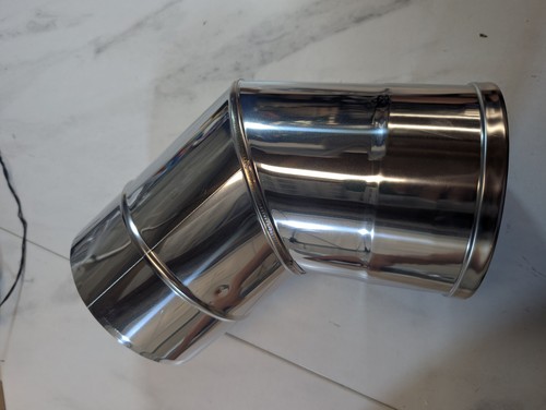 Twin wall insulated flue - flue, elbow