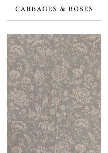 Cabbages roses linen - &,