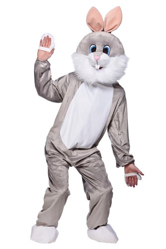 Adult grey rabbit easter bunny - adult,