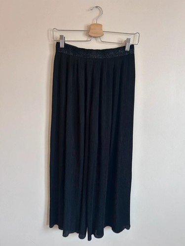 Zara black pleated wide - zara, leg