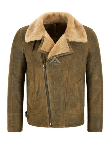 Men sheepskin jacket raf - sheepskin,