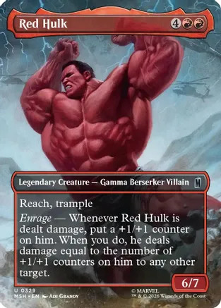 Red hulk 329 - hulk, (borderless)