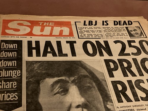 The sun newspaper 1973 page - newspaper, 1973.