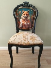French Style Dining Bedroom Accent Chair With Lady Fox