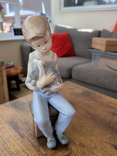 Lladro nao boy sitting - nao, on