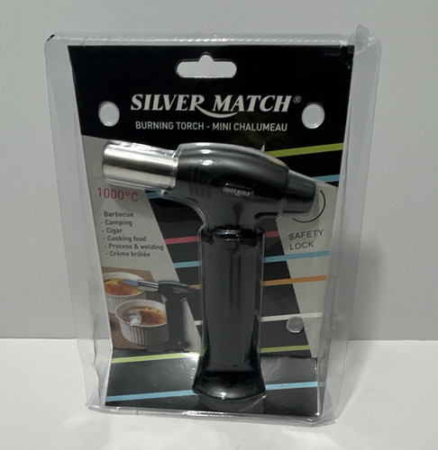 Silver match burning torch - silver,