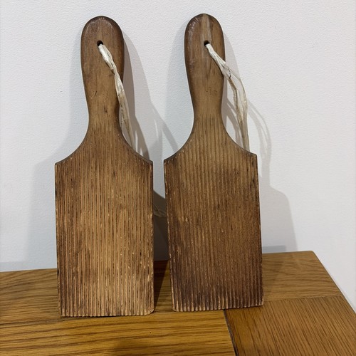 Two vintage wooden - wooden, butter