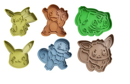 Pokemon cookie cutters - pokemon,