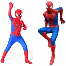 Amazing Spiderman  Adult Men Kids Boys Cosplay Jumpsuit Party Fancy Dress