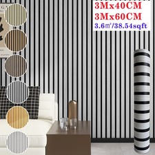 2X Wood Grain Panel Effect Wallpaper Stick Self Adhesive Wood Slat Wall Paper