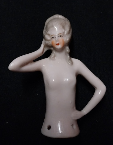 Vintage pin cushion porcelain - vintage,