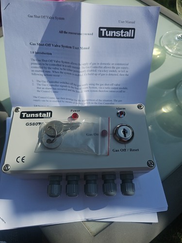 Tunstall gas shut off valve - tunstall,