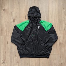 Nike Liverpool FC Windrunner Hooded Jacket Black Green XL 23/24 Oversized YNWA