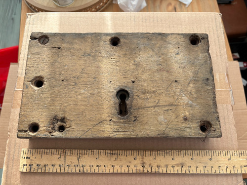 Antique wooden rim lock - lock, in