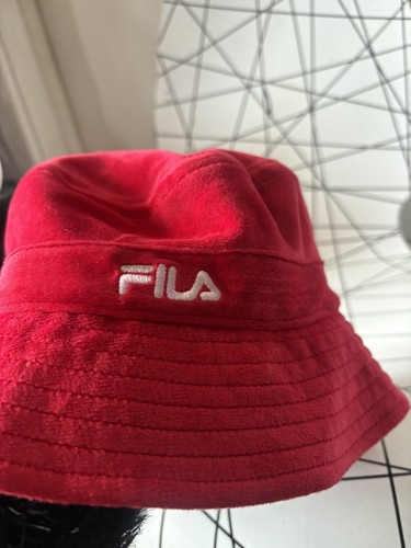 Fila red embroidered - red, velour